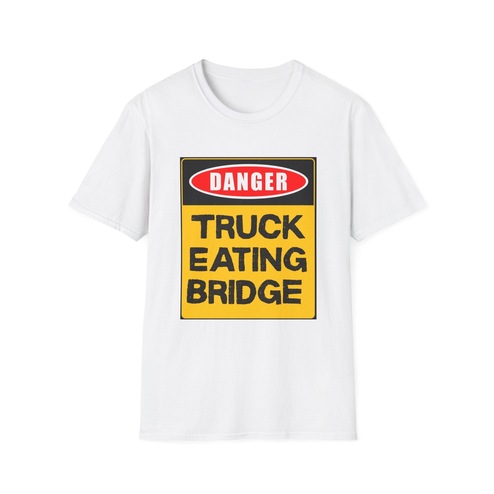 Adult Danger Truck Eating Bridge Metuchen Tee Shirt