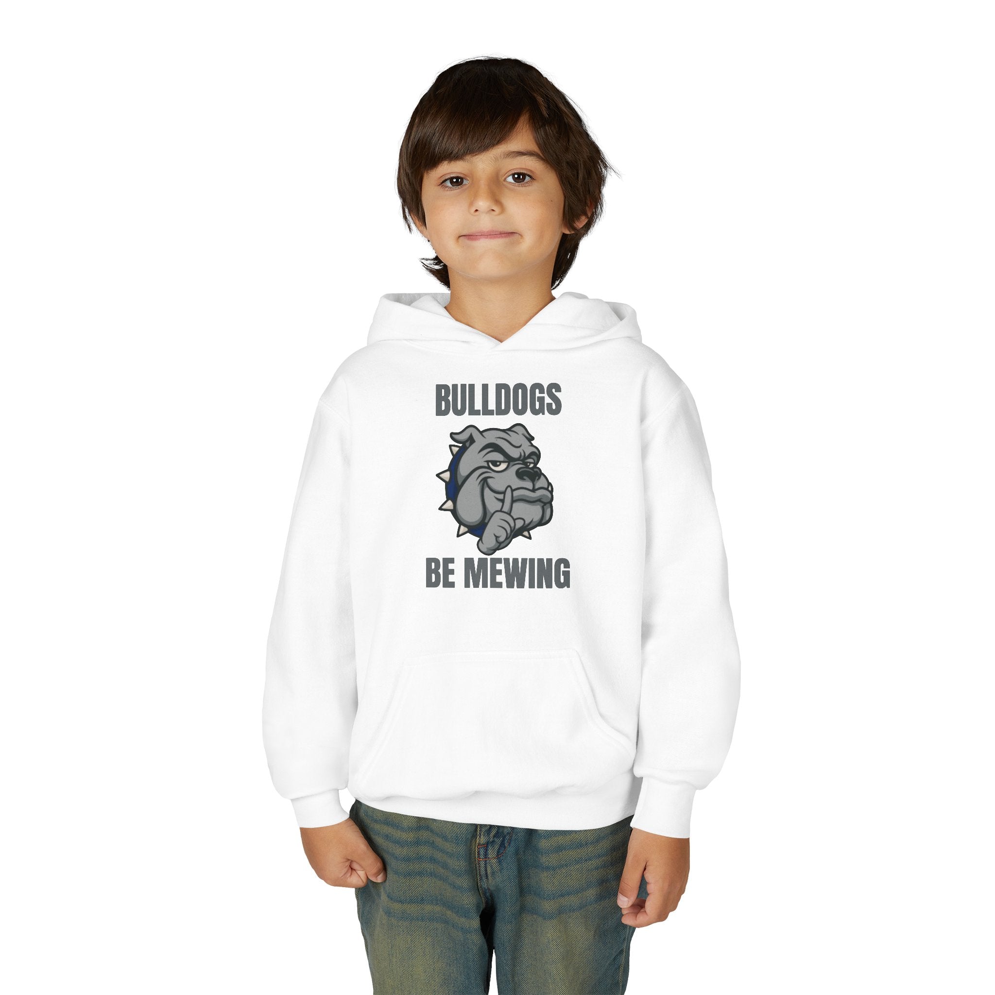 Youth Bulldog Be Mewing Hoodie